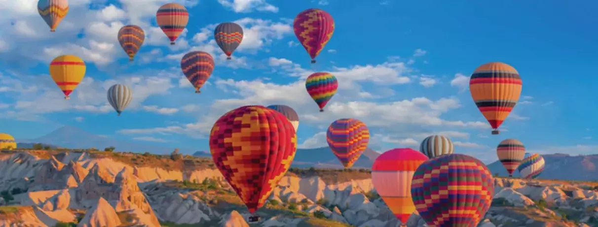 vue sur montgolfière
