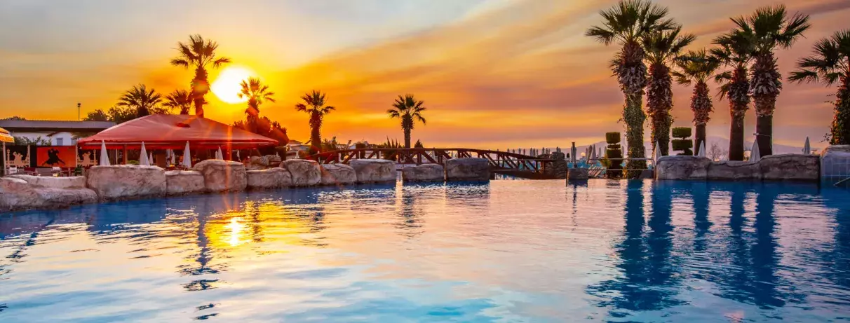 vue avec couché du soleil 