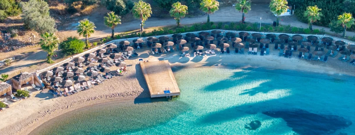 vue d'ensemble sur la plage 