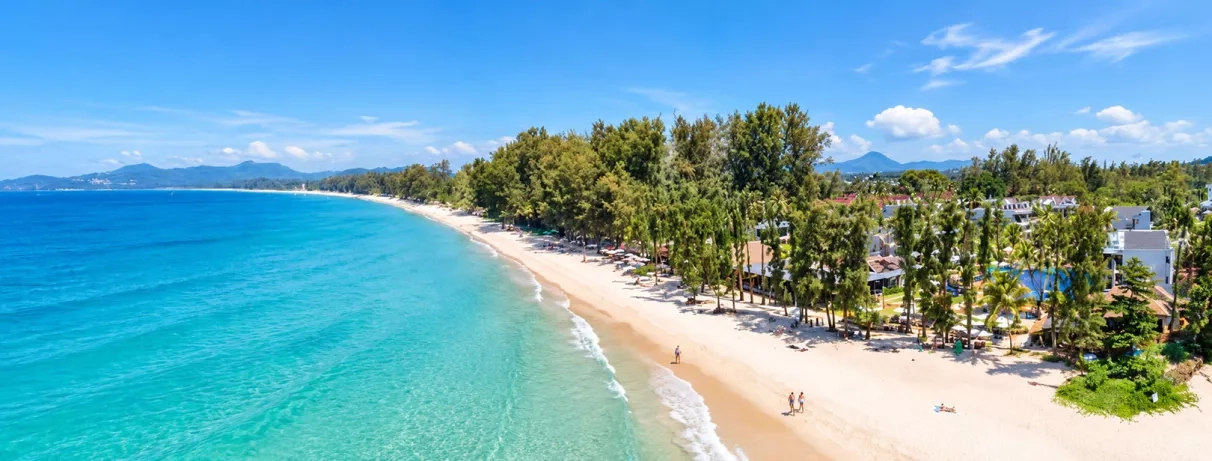 vue d'ensemble de la plage