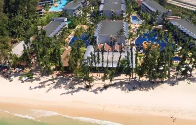 vue d'ensemble de l'hôtel et de la plage