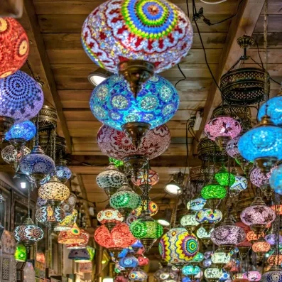 lampes colorées