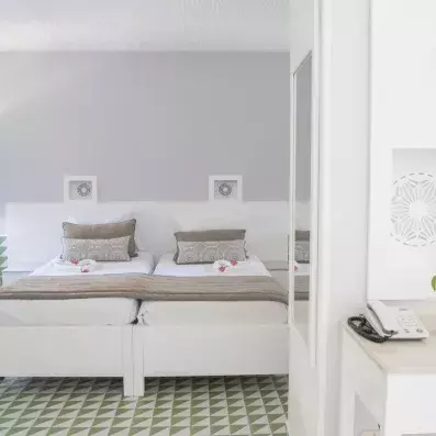 2 lits côte à côte