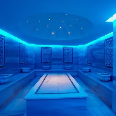 espace de détente avec un bain turc