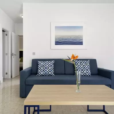 salon avec canapé dans la chambre