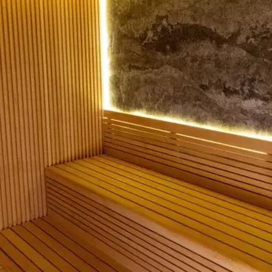 espace de détente ave un sauna