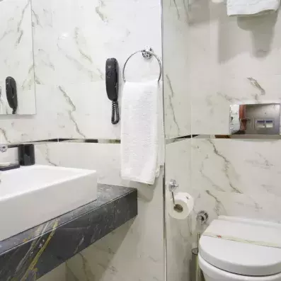 salle de bain avec lavabo et toilette