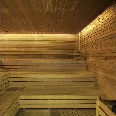 espace de détente avec un sauna