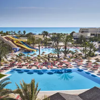 vue d'ensemble piscine toboggan