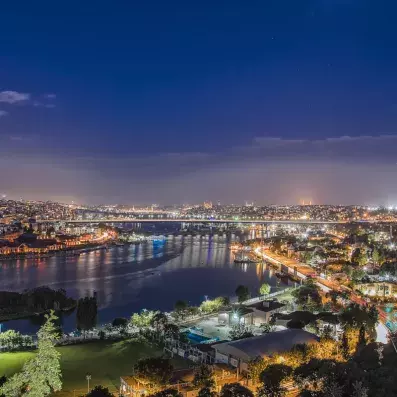 vue de nuit sur le bosphore