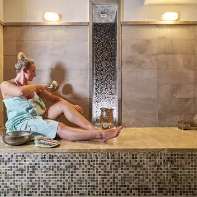 Cliente profitant du hammam