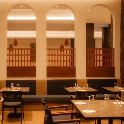 Salle à manger élégante du restaurant principal de l'Hôtel Seabel Alhambra Monastir