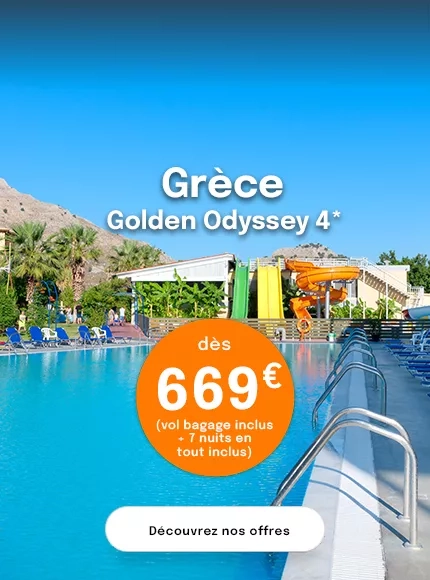 Des toboggans aquatiques dans une piscine avec une offre à 649€